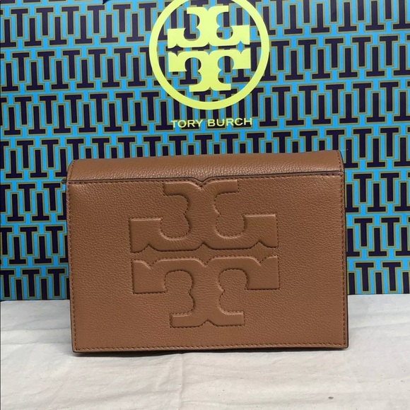 Tory Burch Bombe T combo crossbody bag clutch bark